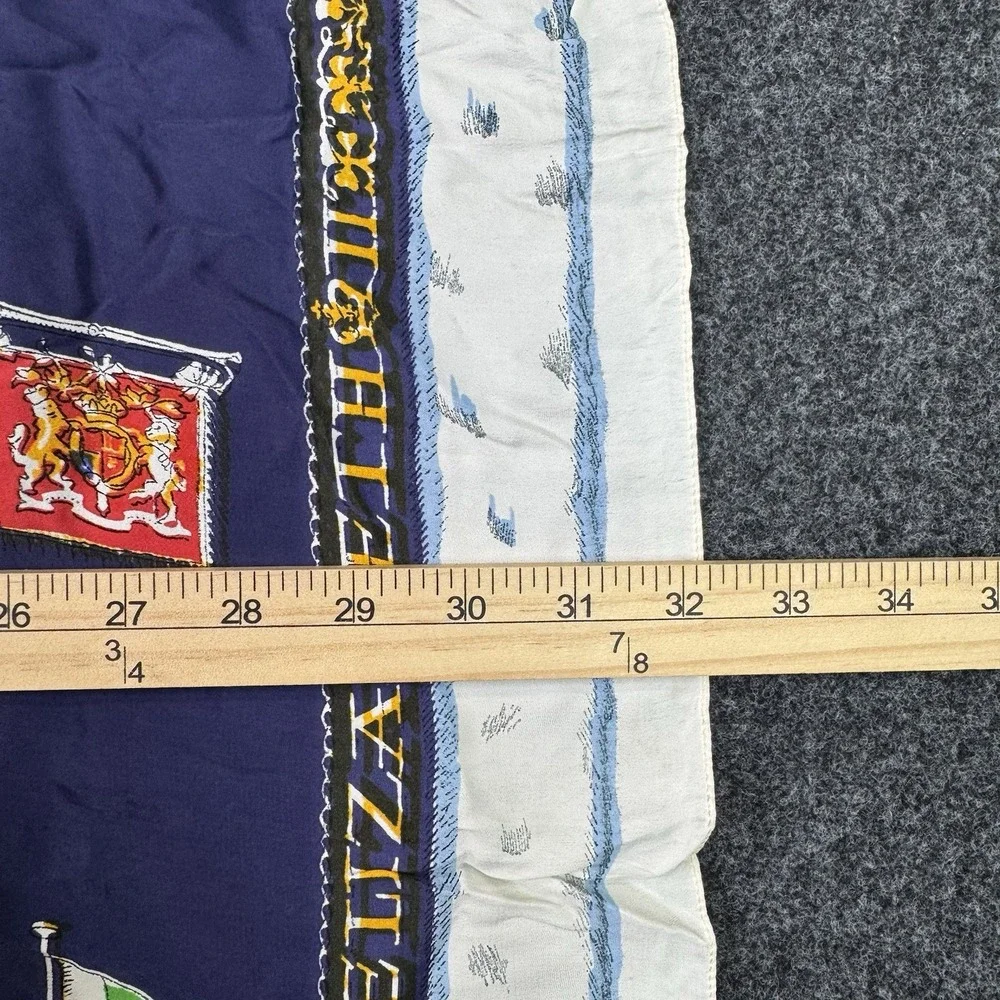 Vintage 1953 Queen Elizabeth II Coronation Scarf Scotland Royal Souvenir